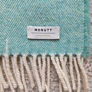 McNutt Wool Scarf Green Herringbone Ireland